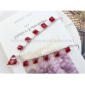 2015 Fashion Garnet Crystal Diamond Pendant Necklace